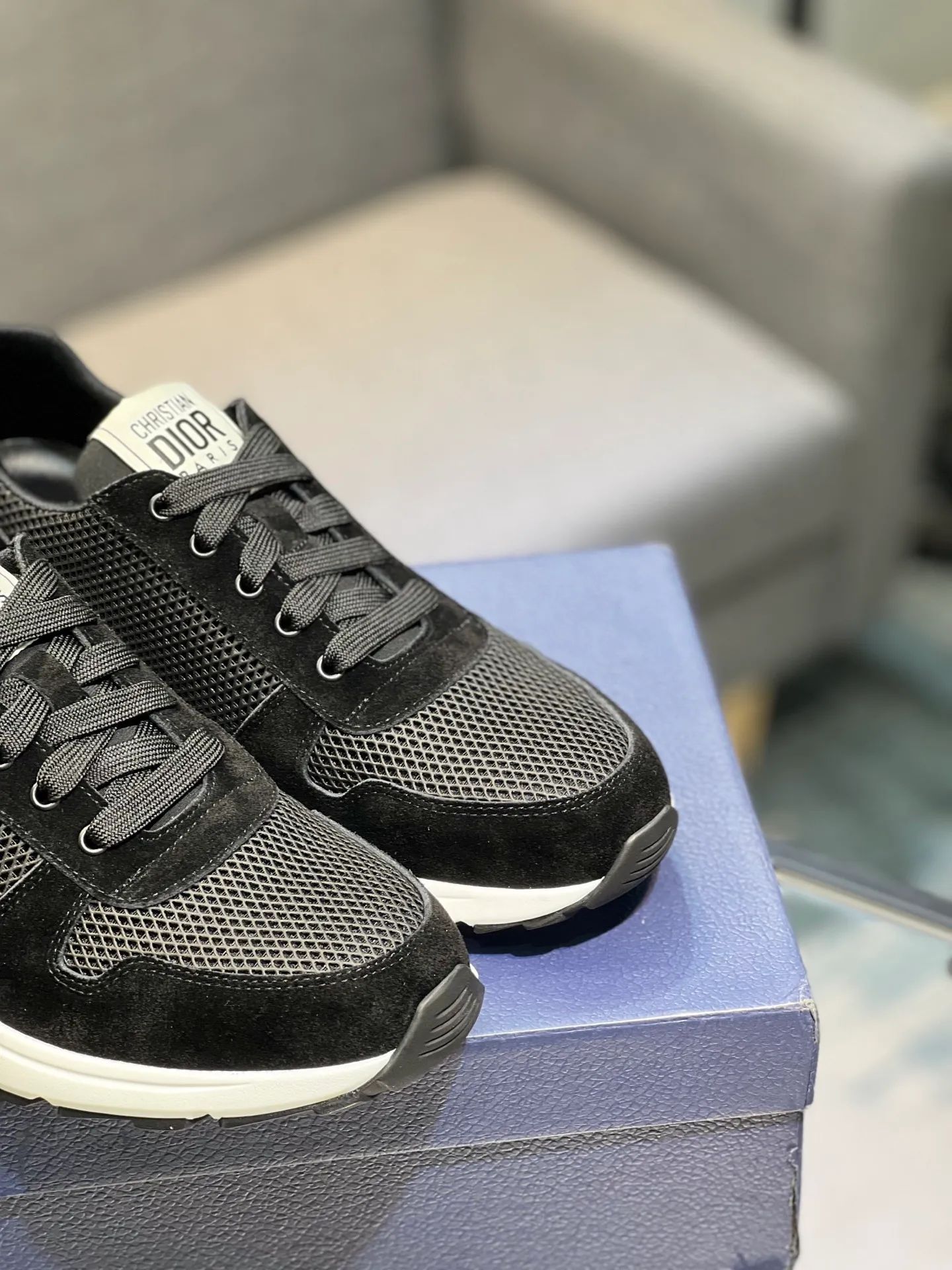 Men's shoes 💰420 [Dior] popular men's shoes, imported mesh splicing material, really inside. Original sole provided by the original factory, 38-45 (45 customized, non-refundable)